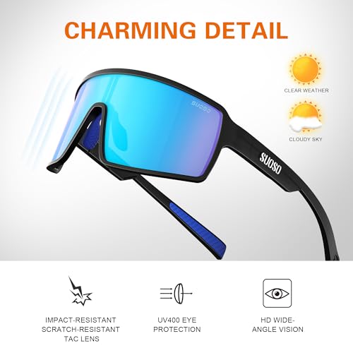 Polarized Sports Sunglasses Men and Women Running Sun Glasses (Pink)