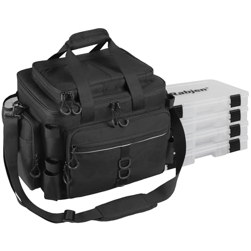 Fishing Tackle Bag with Rod Holders & Cooler Main Compartment