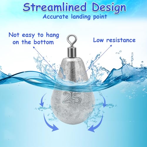 Long Casting Swivel Bell Sinkers Fishing Weights Drop Shot Weights