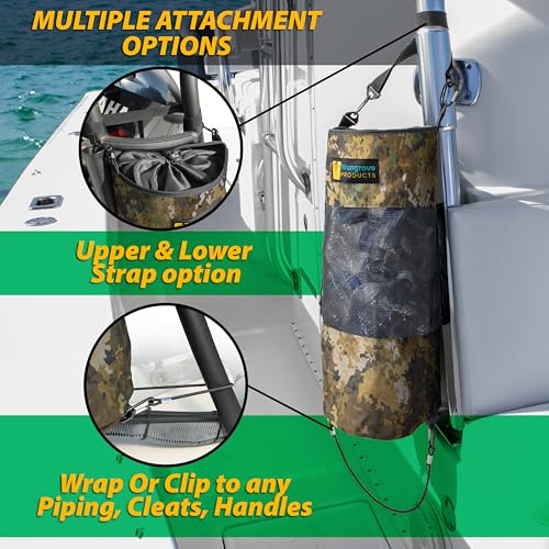 Portable Boat Trash Can (Camo)