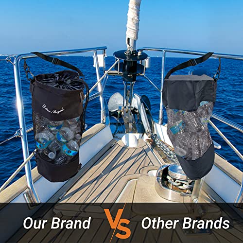 Portable Mesh Trash Bag for Boat (Black)
