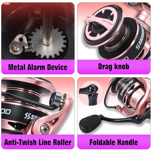Colorful Spinning Rod and Reel Combo
