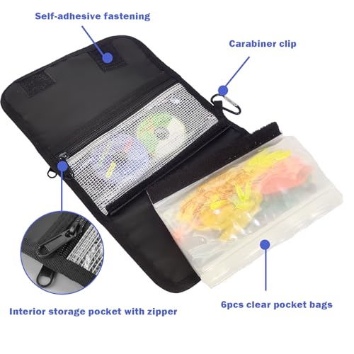 Soft Lure Storage Binder Bait Organizer (2pc-M:Blue+Red)