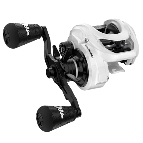 Lethal Phantom Baitcasting Fishing Reels (White-Right)