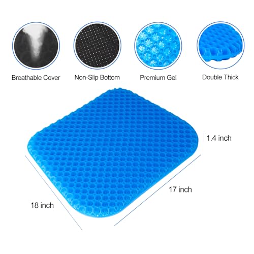 Anti Slip Gel Kayak Seat Cushion (18 x 17 inches)