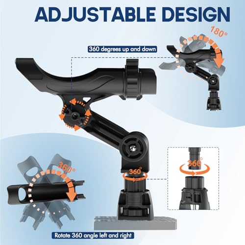 2 Pack Kayak Fishing Rod Holder for Track Mount