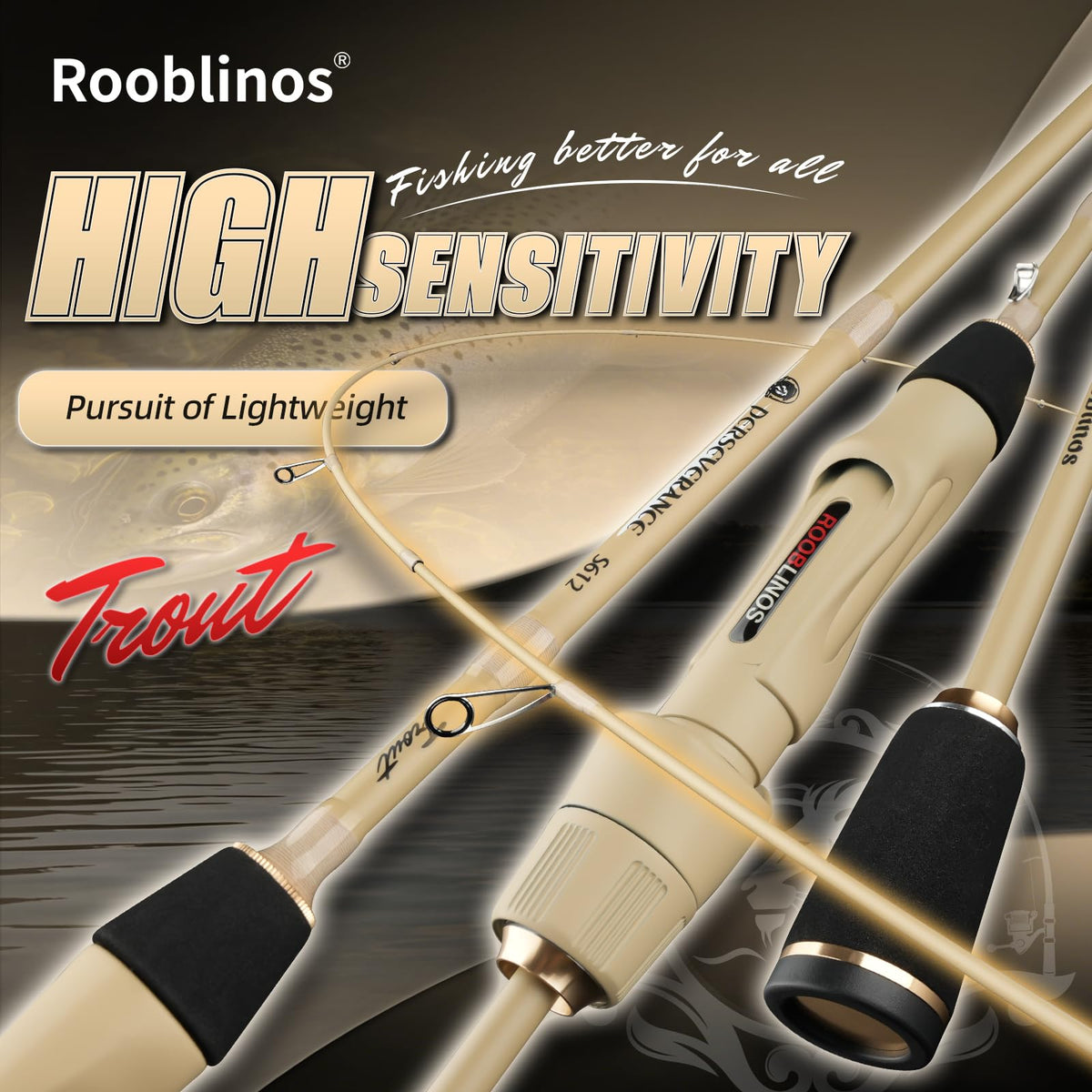 S612 Ultra Light Trout Rod (PE-S612UL-1.85m)