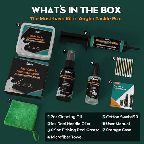 Fishing Reel Oil Kit with 1oz Needle Oil (3.9oz)