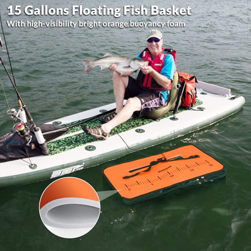 Extra Large Floating Fish Basket for Live Caught (Square / (15 GAL)-23*12*13IN)