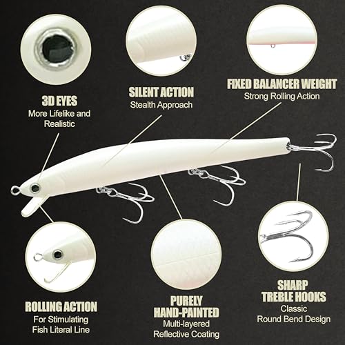 FlashMinnow 125 YAWARA Saltwater Fishing Lure (No Scales / 7711 Super Glow Cherry Berry / 125F)