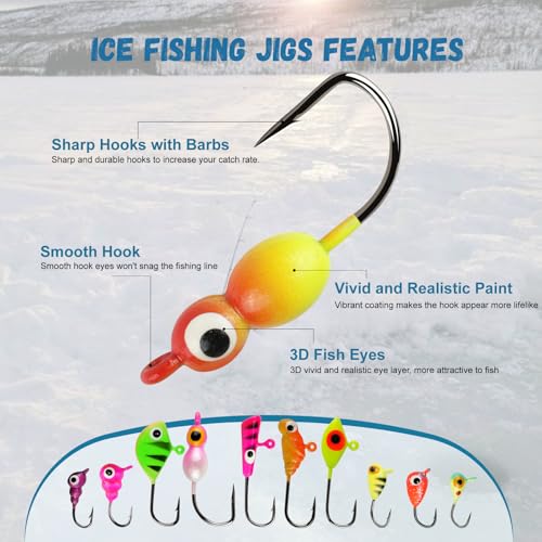 Master Ice Fishing Jigs Kit (C-60PCS)