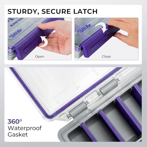 HyperSeal Waterproof Tackle Box (3600(2 Pack) / Purple)