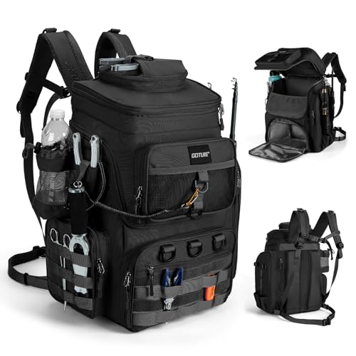 Fishing Backpack with Cooler (A2:black(without Tackle Boxes))