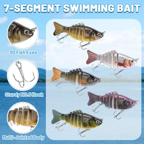 5 PCS Bionic Swimming Bait