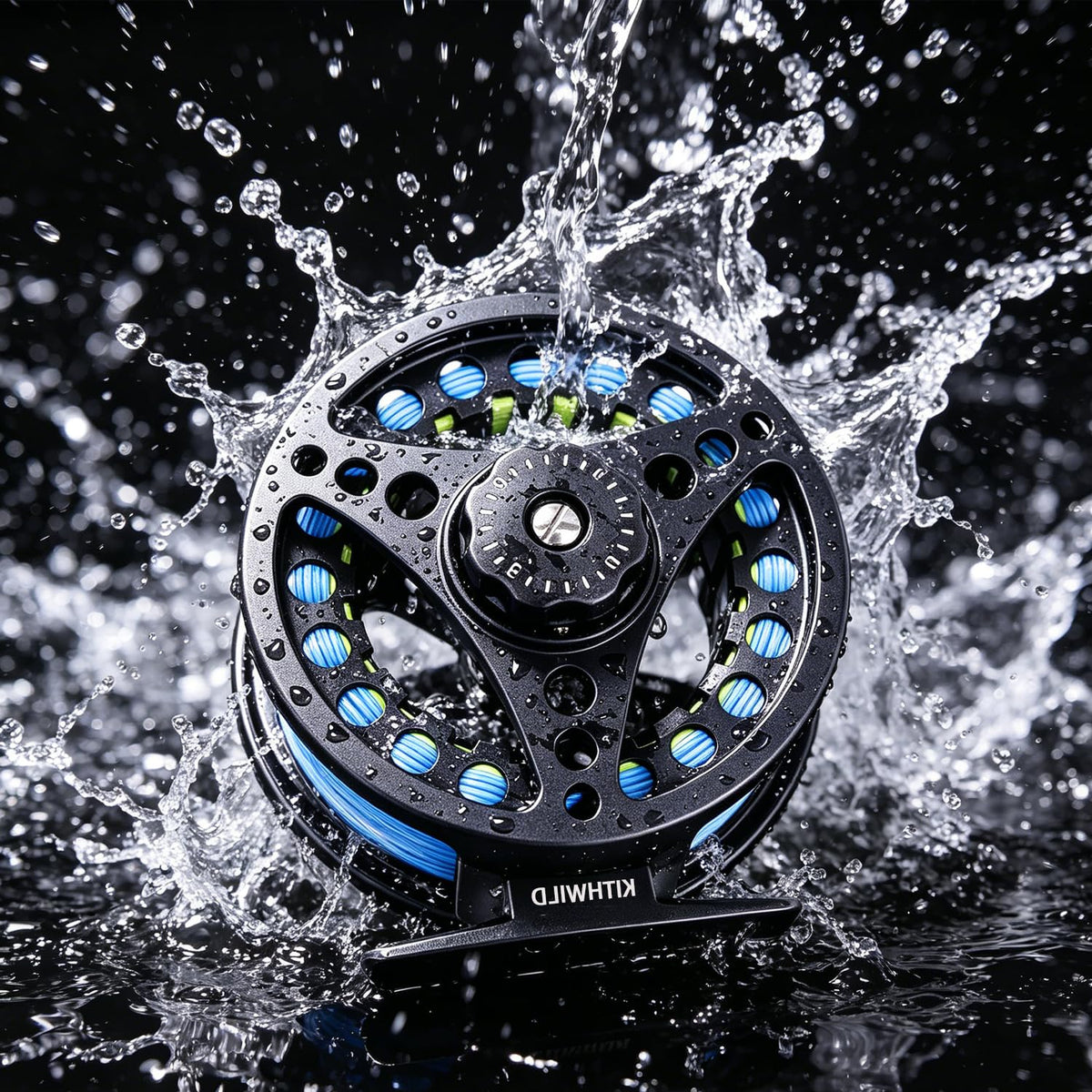 Fly Fishing Reel with Aluminum Alloy Body 7 (Black-7/8)