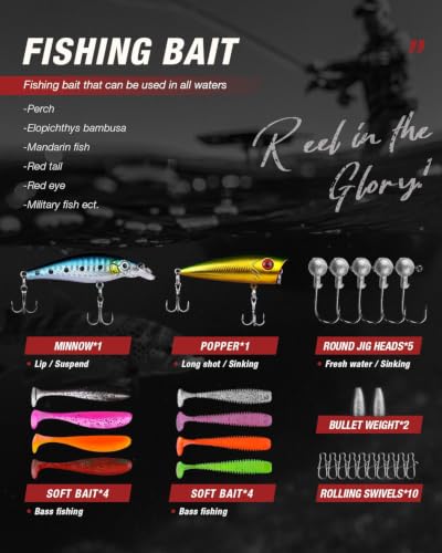 7PCS Fishing Rod and Reel Combo (1.8m/6ft / Full Kit With Fishing Tools)