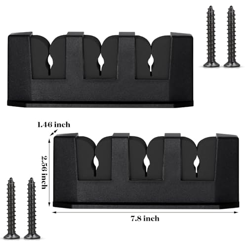 4 Pcs Rod Holders Fishing Boat Pole Holder (Black / 7.8 Inch)