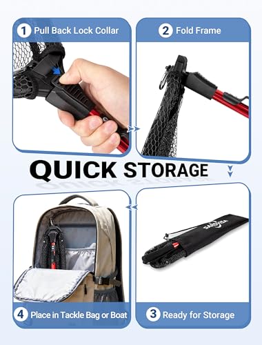 Foldable Floating Fishing Net (27-35" Extendable)