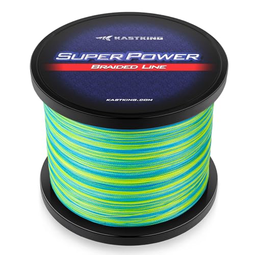 Superpower Braided Fishing Line (X4-Camo Aqua / 50LB(150 Yds))