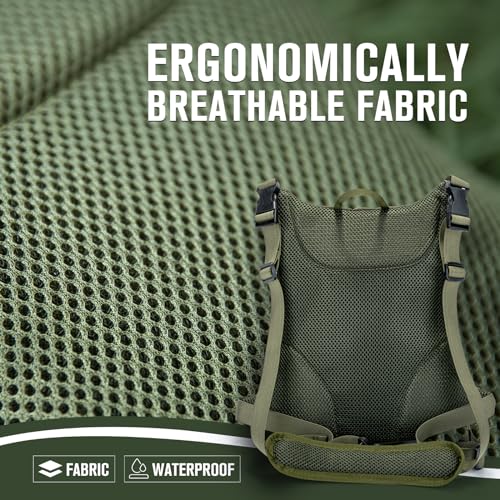 Fly Fishing Chest Pack Tackle Bag with Adjustable Neck&Waist Strap