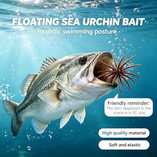 20 PCS Urchin Baits for Bass Fishing