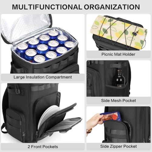 48 Can Tactical Cooler Backpack Insulated