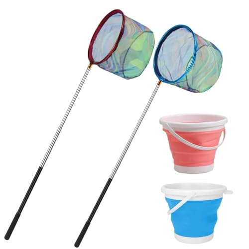 FishingNet2PieceSetRetractableNet forCatchingFrogs andTadpoles