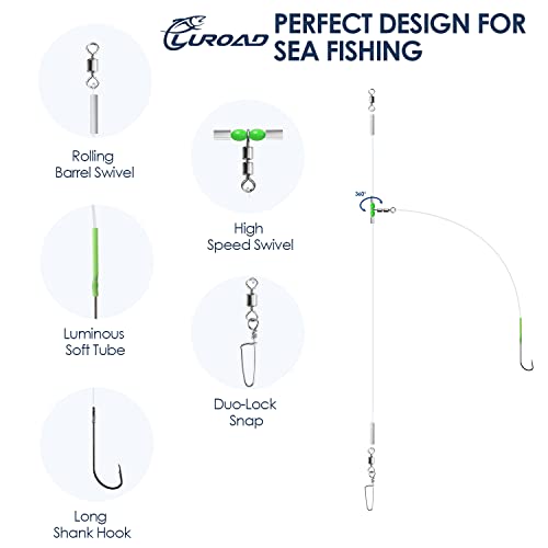 5pcs Sea Fishing Rigs (E. 5pcs- 1 hook- size 2/0)