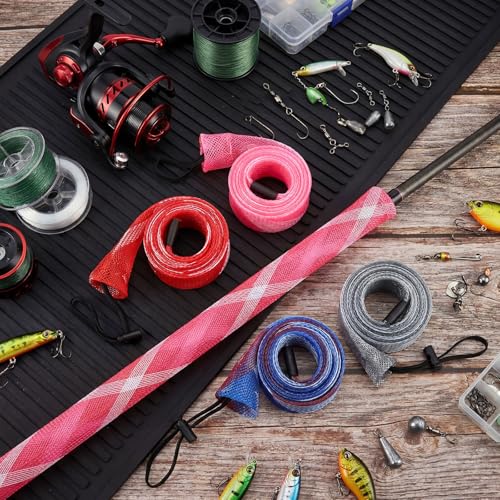 Lengthen Fishing Rod Sleeve Socks Covers Braided Mesh Rod Protector Fishing Tools Accessories for Bait Casting Sea