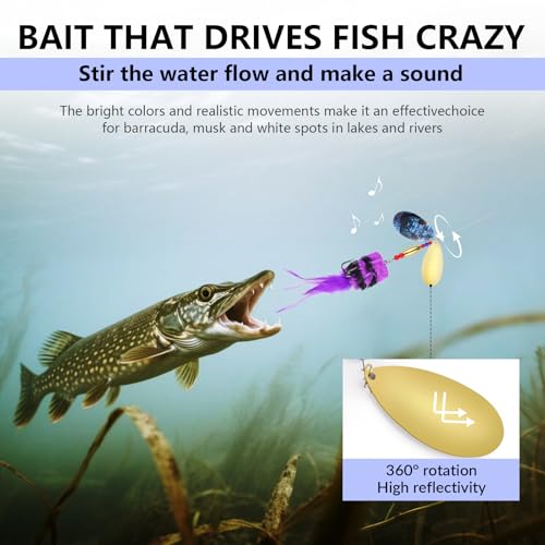 Musky Pike Walleye Fishing Lure (Black&Green / 1.3 oz---2pcs)