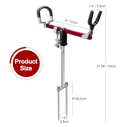 Fishing Rod Holders for Bank Fishing (Red)