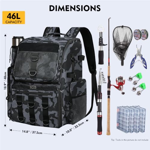 Fishing Backpack with Rod Holders