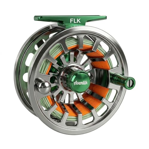 FLK II Fly Fishing Reel Aluminum Trout 3 (3/5wt / Silver-with Line)