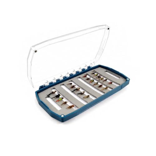 Deep Clear Fly Fishing Box Magnetic Closure Fly Tackle Organizer (G040A-7.16 × 3.63 × 0.9 inch)