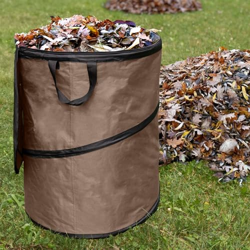 Outdoors Pop Up Outdoor Trash Can (Beige / 46-Gallon)
