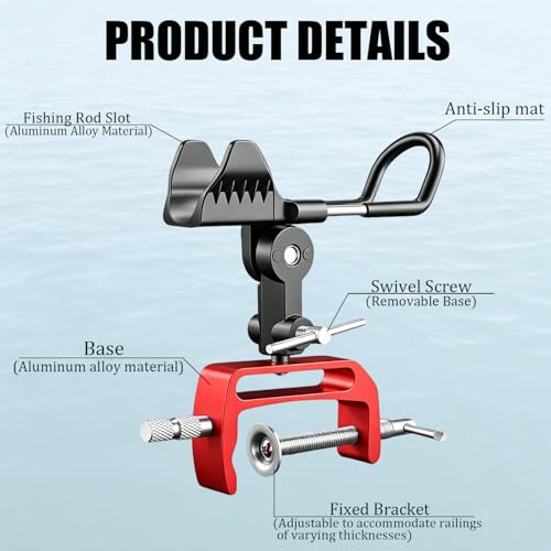 Fishing Rod Holder for Boat (Fishing Rod Holder Round-1red)