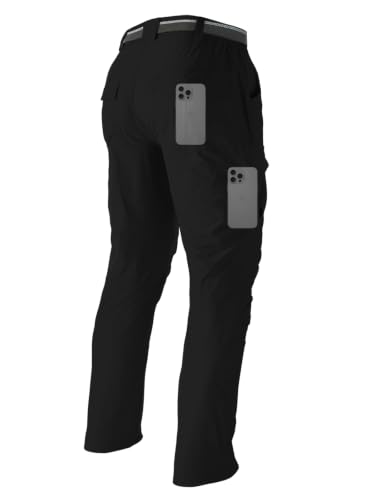Men's Hiking Cargo Work Pants Lightweight Quick Dry Water Resistant 6 Pockets Fishing Camping Outdoor Stretch Pants