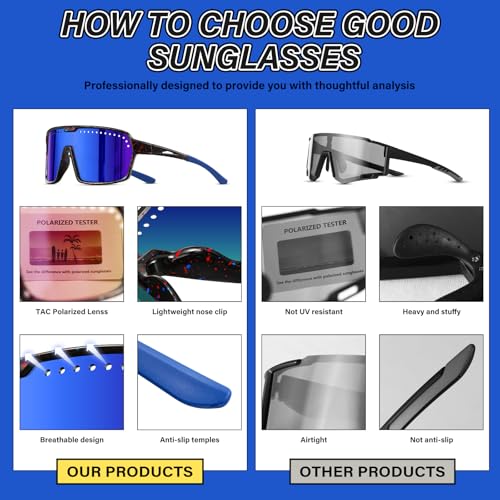 3Pack Polarized Kids Sunglasses UV400 for Youth Softball Running Cycling