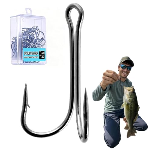 Pack of 30 Fishing Double Frog Hooks (3/0#-30 Pcs)