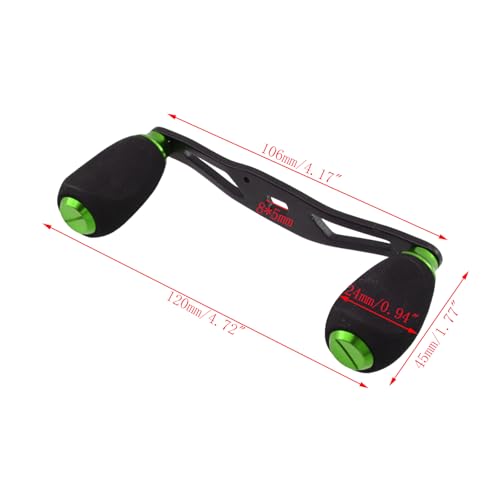 Fishing Baitcasting Reel Handle Replacement Parts (Black Green)