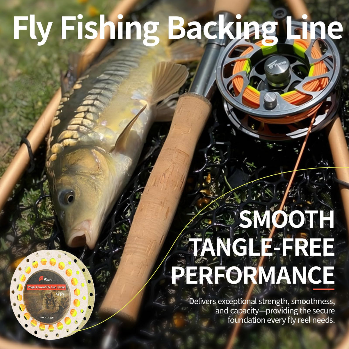 8Fans Fly Fishing Line Combo (Orange / WF-5F)