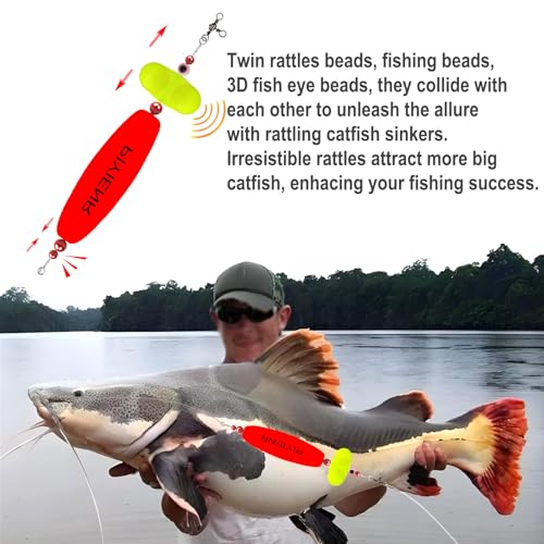 Catfish Rig Catfishing Tackle Floats with Rattler Santee Cooper Rig Equipment for Bank Fishing Peg Floats with Circle Hooks Bait Rigs (Green-4 Pack / 3inch)