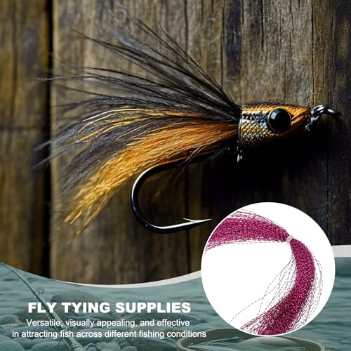 Crystal Flash Fly Fishing Line (Rose Red)