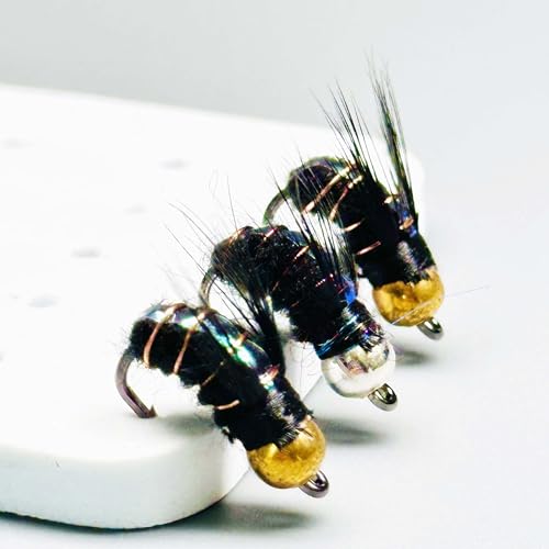 10Pc Fishing Lure #8 Bright Colors Brasshead Bionics Humpy Fly Nymph Wet Flies Insect Bait Pike Trout Salmon Bass Fly Fishing Flies