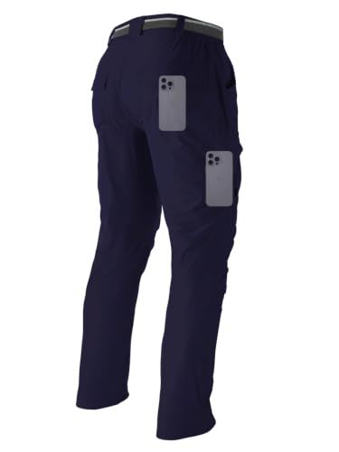 Men's Hiking Cargo Work Pants Lightweight Quick Dry Water Resistant 6 Pockets Fishing Camping Outdoor Stretch Pants