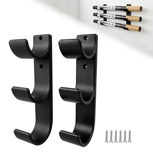Wall Mount Triple Fly Rod Tube Holder