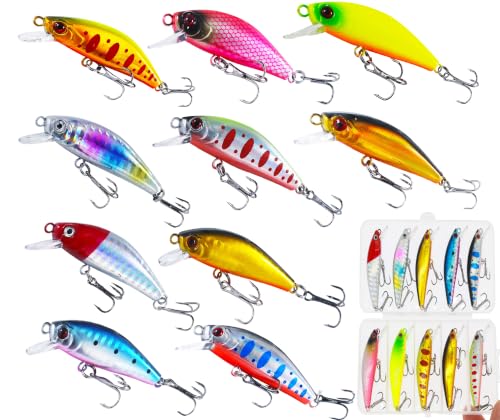 3D Eyes Artificial Crankbait Fishing Lures Kit Jerkbaits for Bass Lures