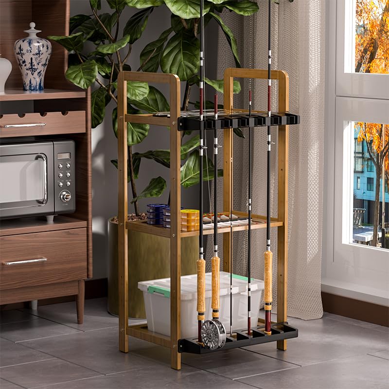 Fishing Rod Holder for Garage Fishing Pole Holders Fishing Rod Rack Vertical Wall