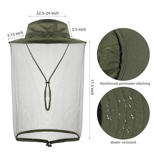 Mosquito Net Hat (7 1/8 / Army Green)