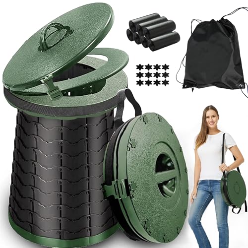 XXL Portable Toilet for Camping (Green)